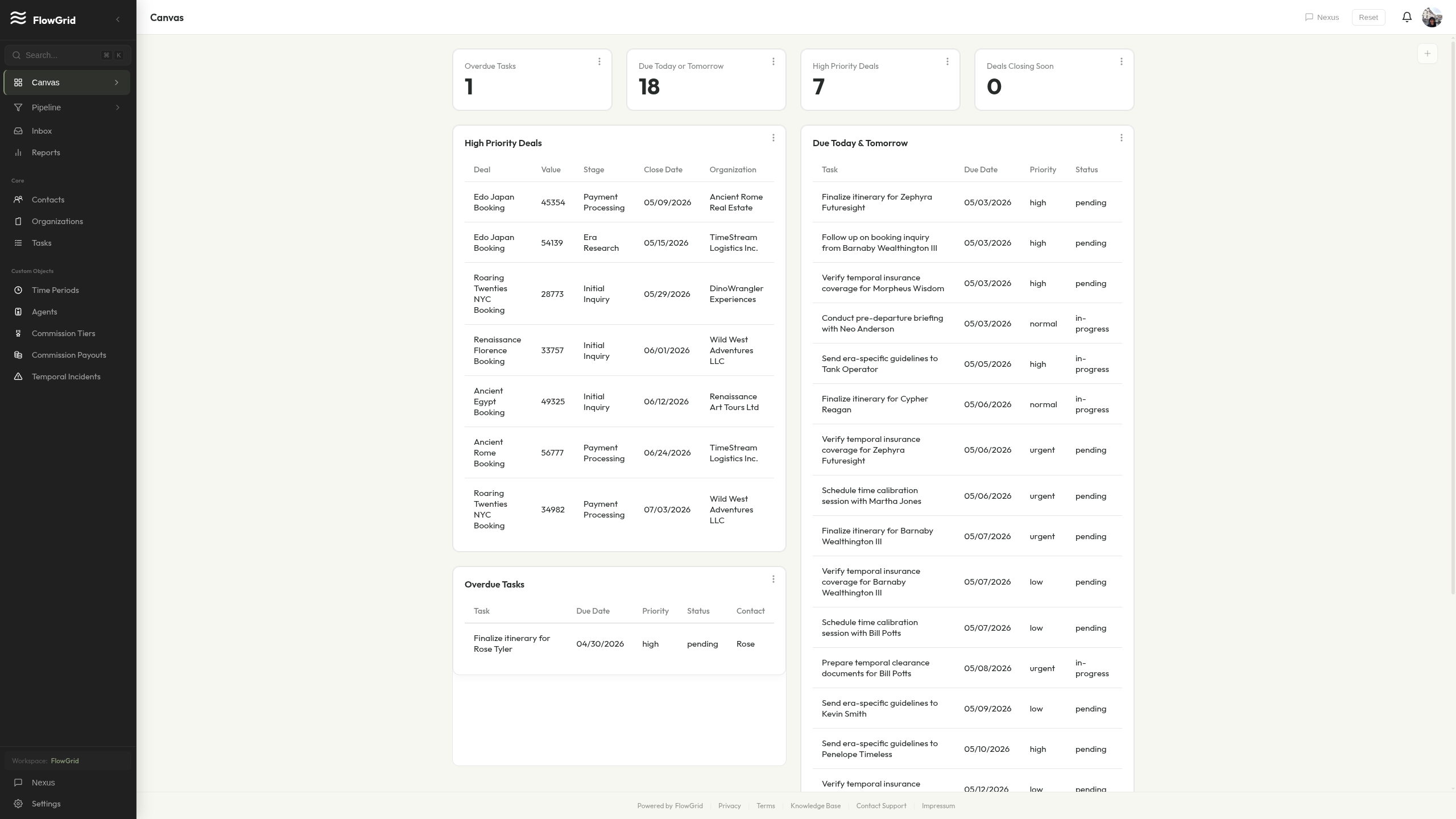 FlowGrid Canvas — a workspace shaped by talking to it
